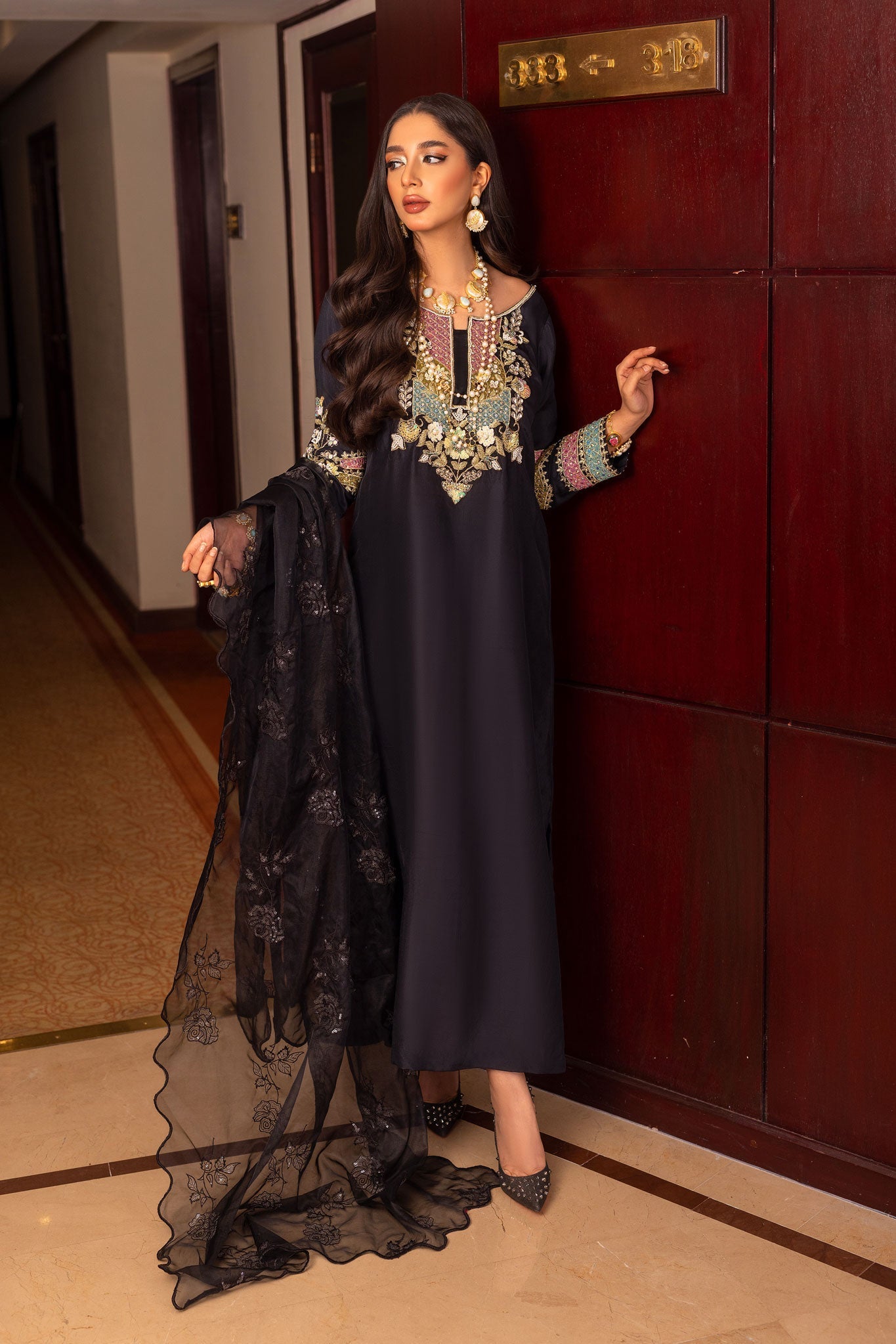 sachin and babi light blue dress Plaid Pants – StudioSuits main image 1