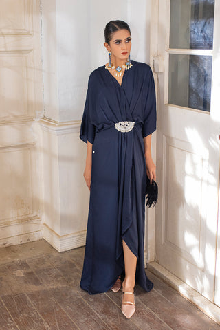 Gasperina Navy Blue Kaftan Dress