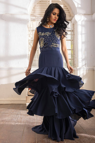 Irsia Blouse and Triple Flared Lehenga