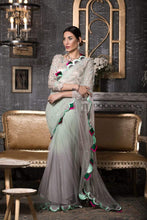 Load image into Gallery viewer, Opal Net Tie And Dye Saree
