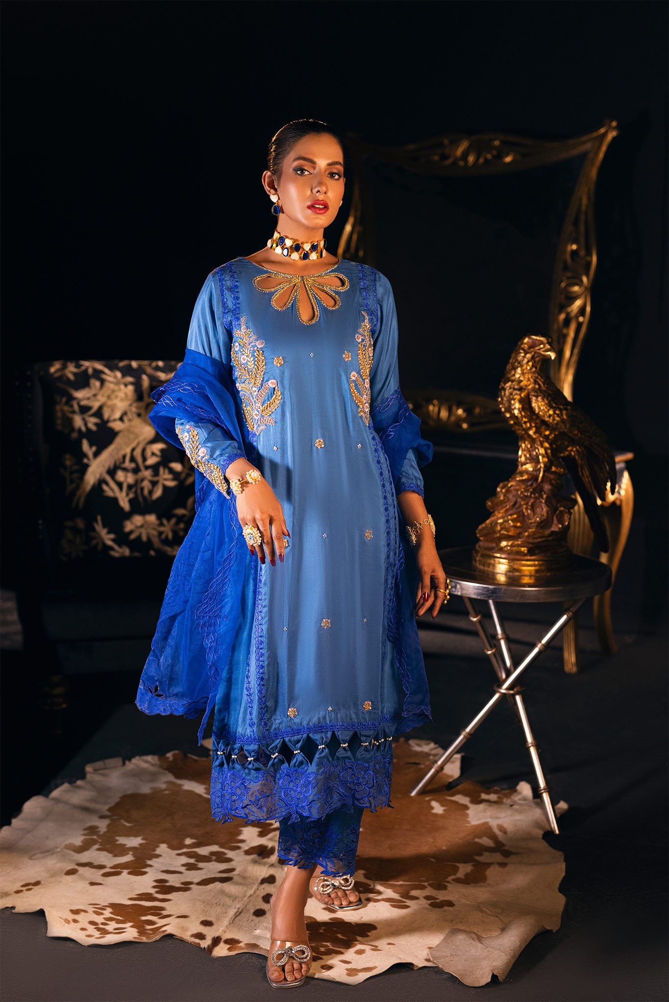 blue raw silk dress Navy Blue Raw Silk Dress MyAlamari