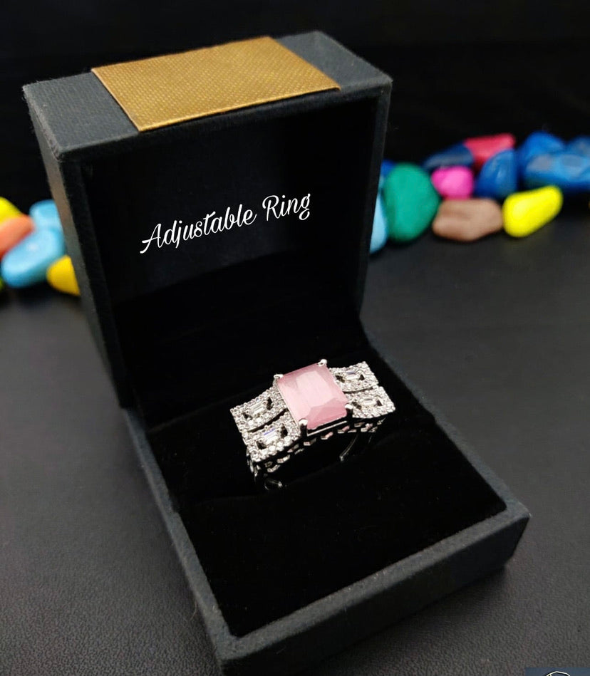 Pink Zircon Unique Ring