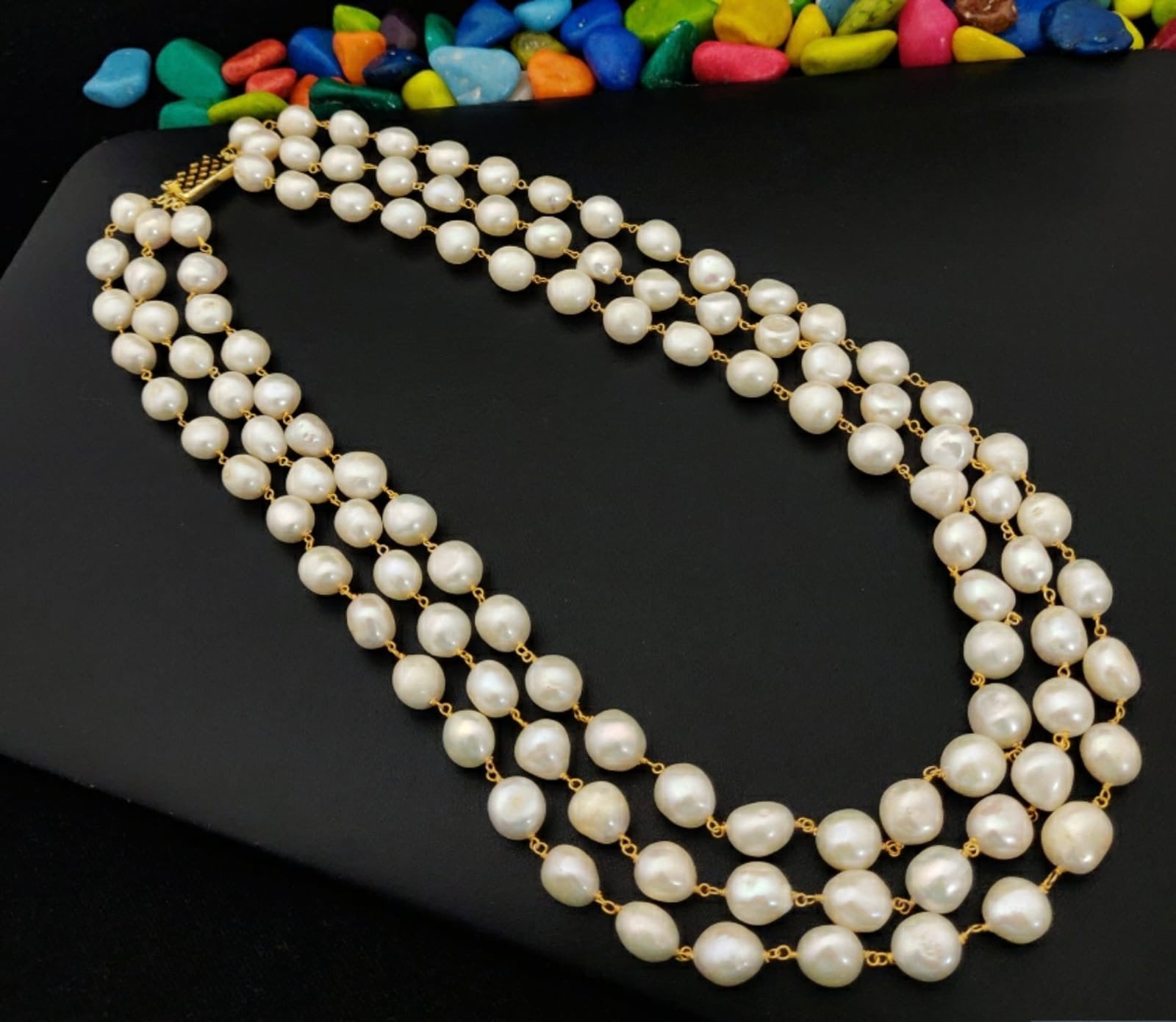Triple Pearl Mala Timeless Grace