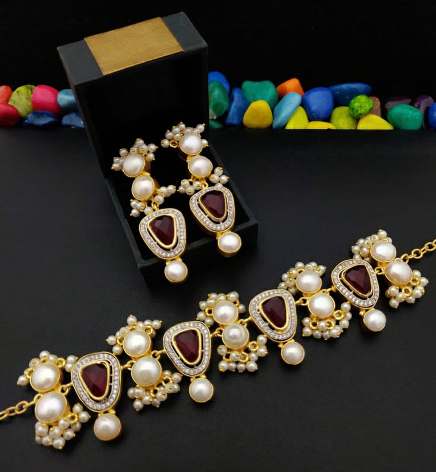 Ruby Peal Indian Set