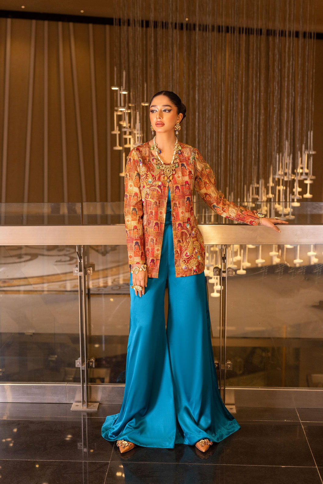 Rameen Shamoz Silk Blouse Dress