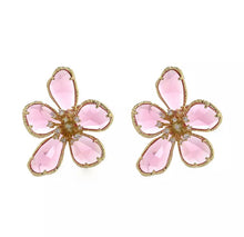 Load image into Gallery viewer, Crystal Flower Earing Designs
