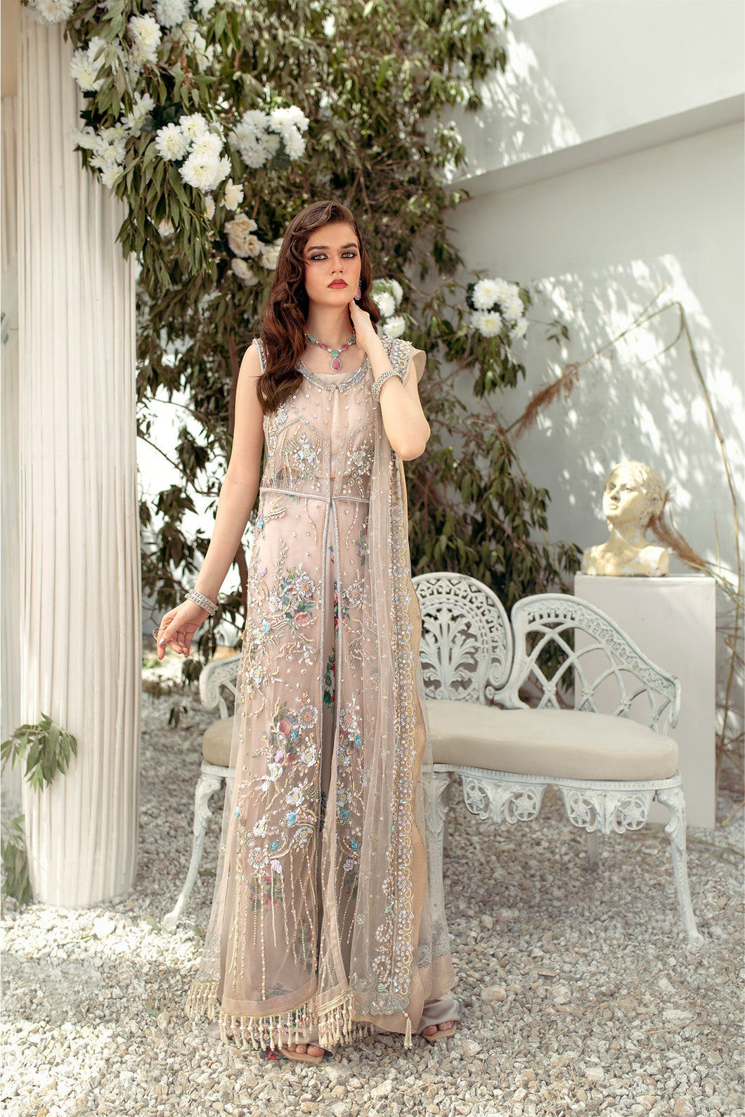 Pakistani Net Dress Design 2024: Fancy Net Dress, Net Frock & Net