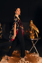 Load image into Gallery viewer, Mahnaz Micro Velvet Dress with Dull Gold Embellishment
