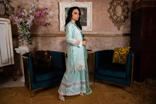 Load image into Gallery viewer, Zamrud Peplum Frock with Organza Embroidered Dupatta

